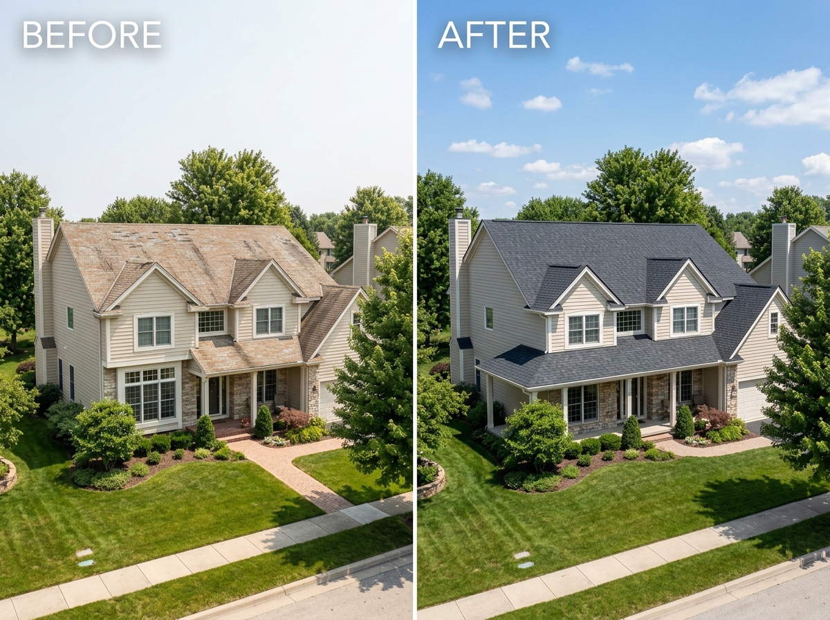 Completed roofing project 1